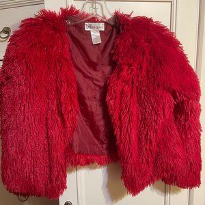 Cute Kids Shaggy Red Jacket